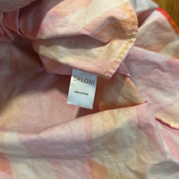 Saloni Ashley B. Dress in Sunset Wave 100% cotton oversized caftan coverup 6 S - Picture 8 of 8